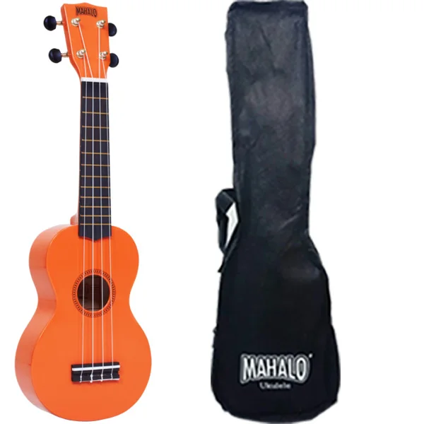 Mahalo MR1OR Ukulele soprano with case strings Aquila color orange series Rainbow|Скрипка| |