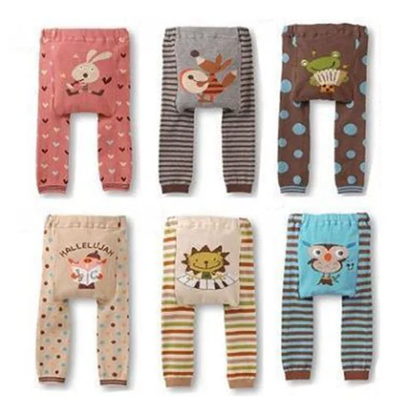 Милые мягкие леггинсы в полоску с рисунком для маленьких детей длинные штаны 6