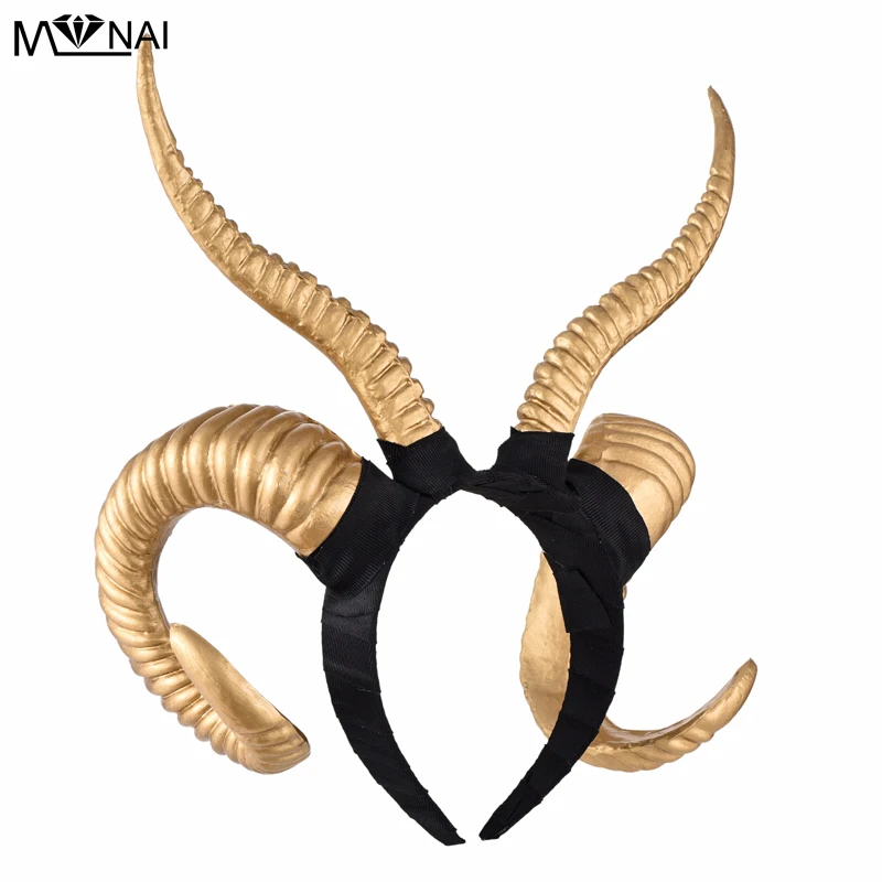 Gothic Antelope Sheep Horn Hoop Headband Forest Animal Photography Manual Antler Headpiece Costumes Steampunk