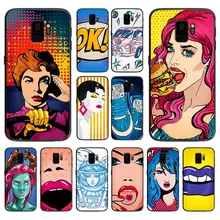 Модные пикантные illustrator девушка для samsung Galaxy A5 A6 A7 A8 A9 2018 2019 плюс M10