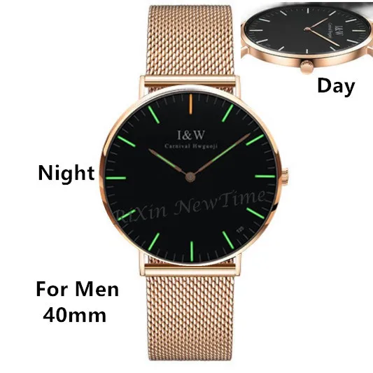 Green men C8757gold Простые женские карнавальные часы T25 Тритий Светящиеся Наручные часы wo мужские роскошные брендовые кварцевые военные часы мужские часы для влюбленных montre - Цвет: Green men C8757gold