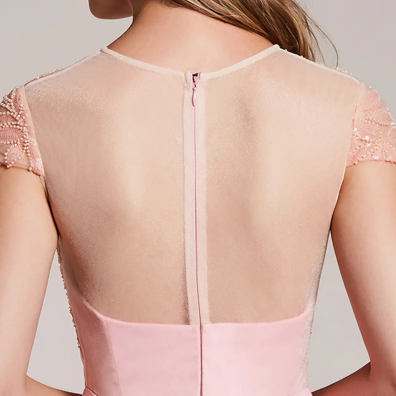 SOCCI выходные бисером Длинные платье для выпускного вечера новый розовый Совок