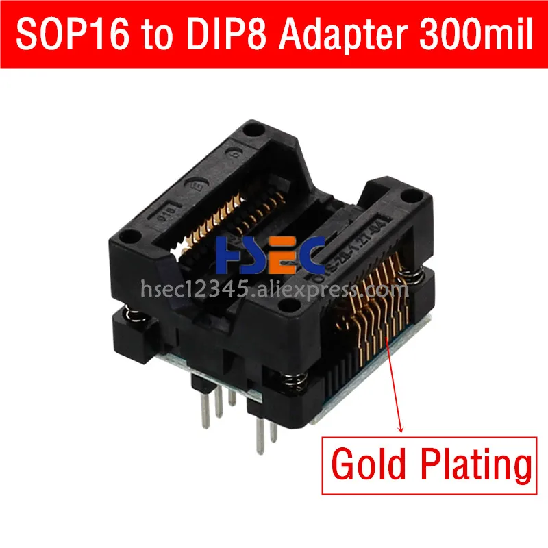 Переходник sop8 sop16-dip8 3 шт. разъем IC для CH341A EZP2010/2013/2019 RT809H/RT809F minipro TL866CS/A TL866II Plus
