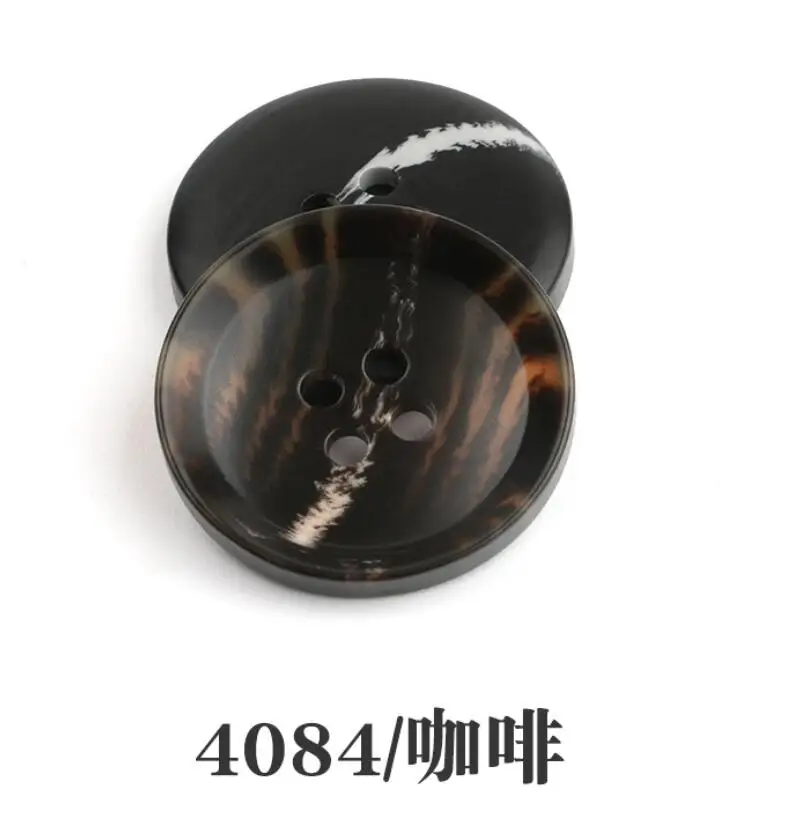 4084coffe DIY Швейные аксессуары 1 лот = 10 шт. круглый узор из смолы Кнопка шерстяное пальто кнопка для ветровки платье костюм брюки Кнопка - Цвет: 4084coffe