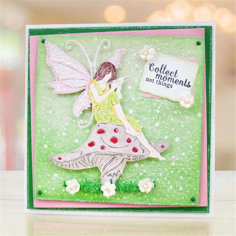 Eastshape Бабочка Ангел цветок феи Металл вырубка умереть для скрапбукинга ремесло