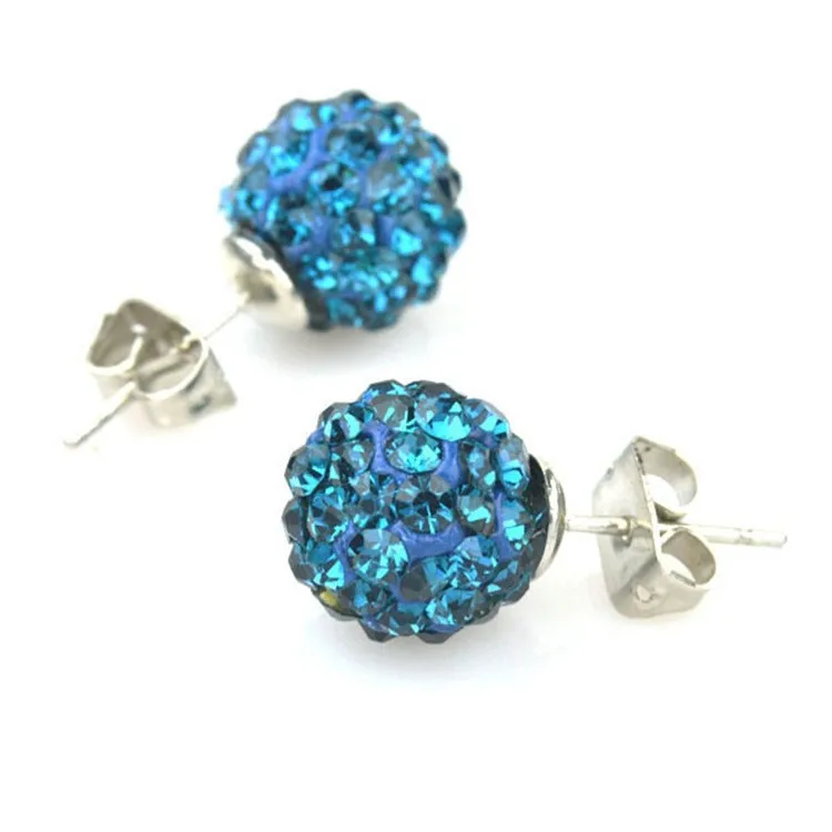 Серьги Brincos Earing интернет-магазины Индия Aros Pendientes Mujer для женщин Brinco Perlas Кристальные серьги-гвоздики Oorbellen - Окраска металла: shuijinkongquelan9
