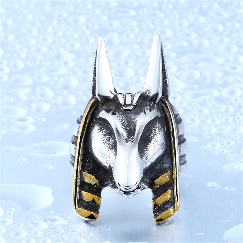DoreenBeads Египет Миф Бог Anubis кольцо для мужчин Нержавеющая сталь панк ювелирные