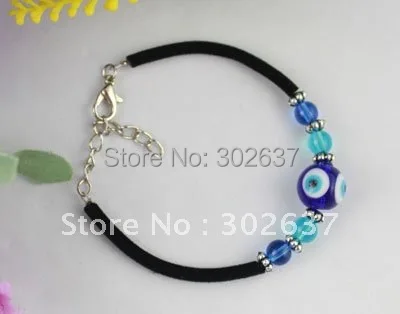 12 шт. Голубые Стеклянные круглые бархатные Браслеты #21724|velvet bracelet|bracelet braceletblue evil eye