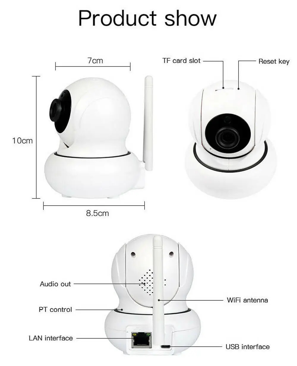 720P 1MP PTZ IP камера Домашняя безопасность беспроводная Wifi Onvif IP66 onvif HD CCTV наружное