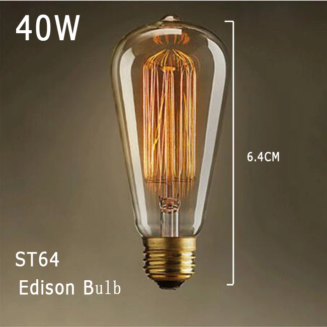 ST64 Edison Bulb Подвесной светильник в виде паука, винтажный DIY E27, художественный подвесной светильник в виде паука, Домашний Светильник, регулируемая креативная Подвесная лампа, AC110-240V - Цвет корпуса: ST64 Edison Bulb