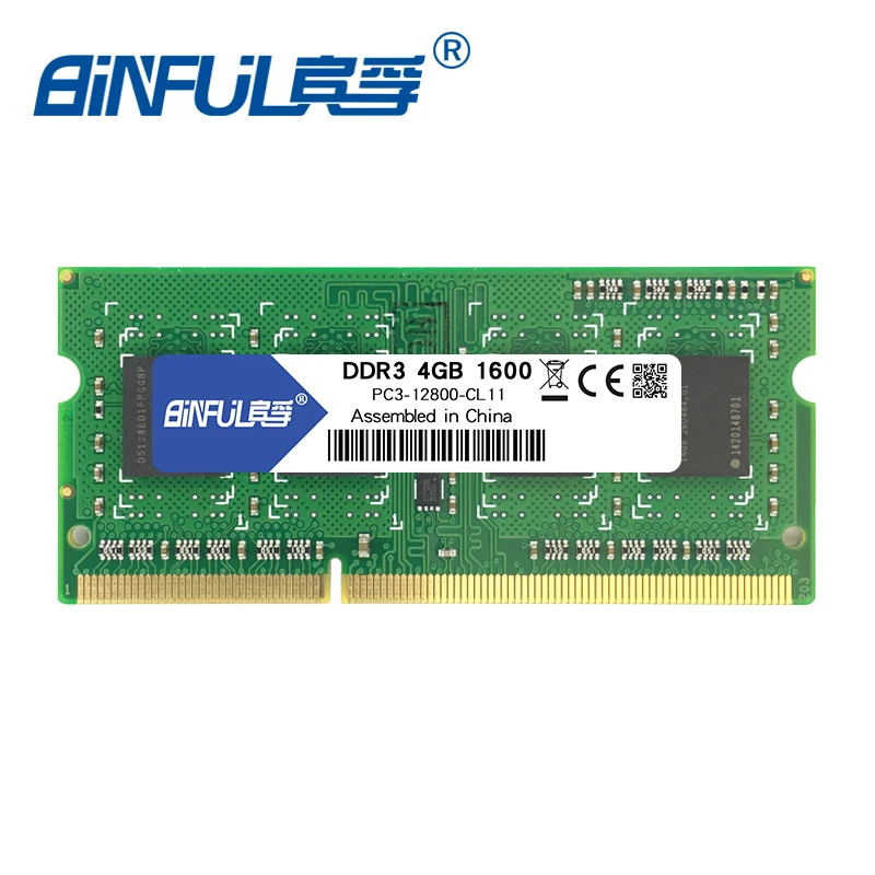 BINFUL герметичный DDR3 2 ГБ 4 ГБ 1066 МГц 1333 1600 PC3-12800/8500/10600 ноутбук ram память/пожизненная гарантия