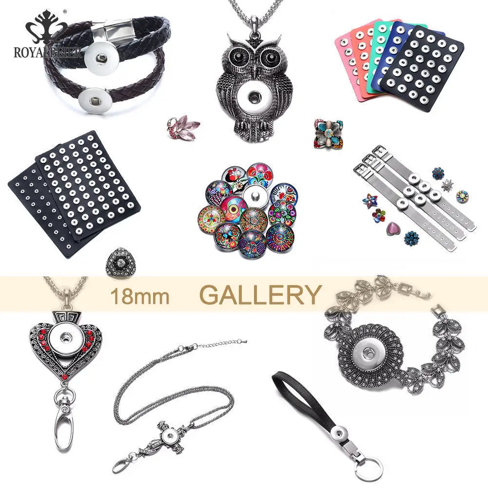 Royalbeier Ловец снов Перо Серьги кнопки Пуговицы 12 шт./лот 18 мм кабошон Стекло