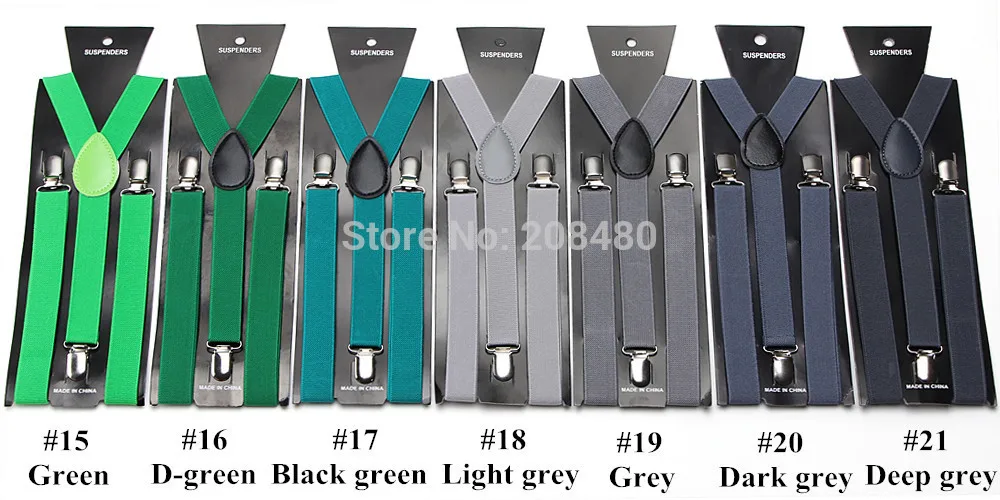 Новинка 2 шт./лот 1 дюйм ширина 36 цветов мужские подтяжки унисекс на застежке