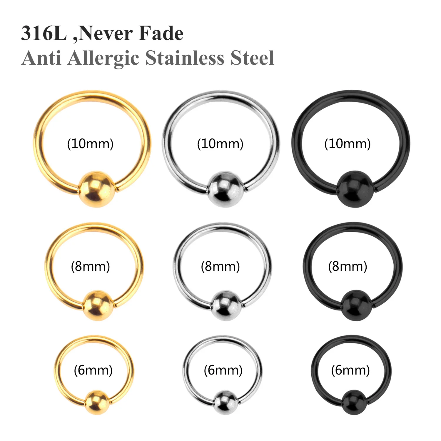 9 шт. женские кольца для носа из нержавеющей стали|nose rings for women|stainless steel nose ringsnose ring |