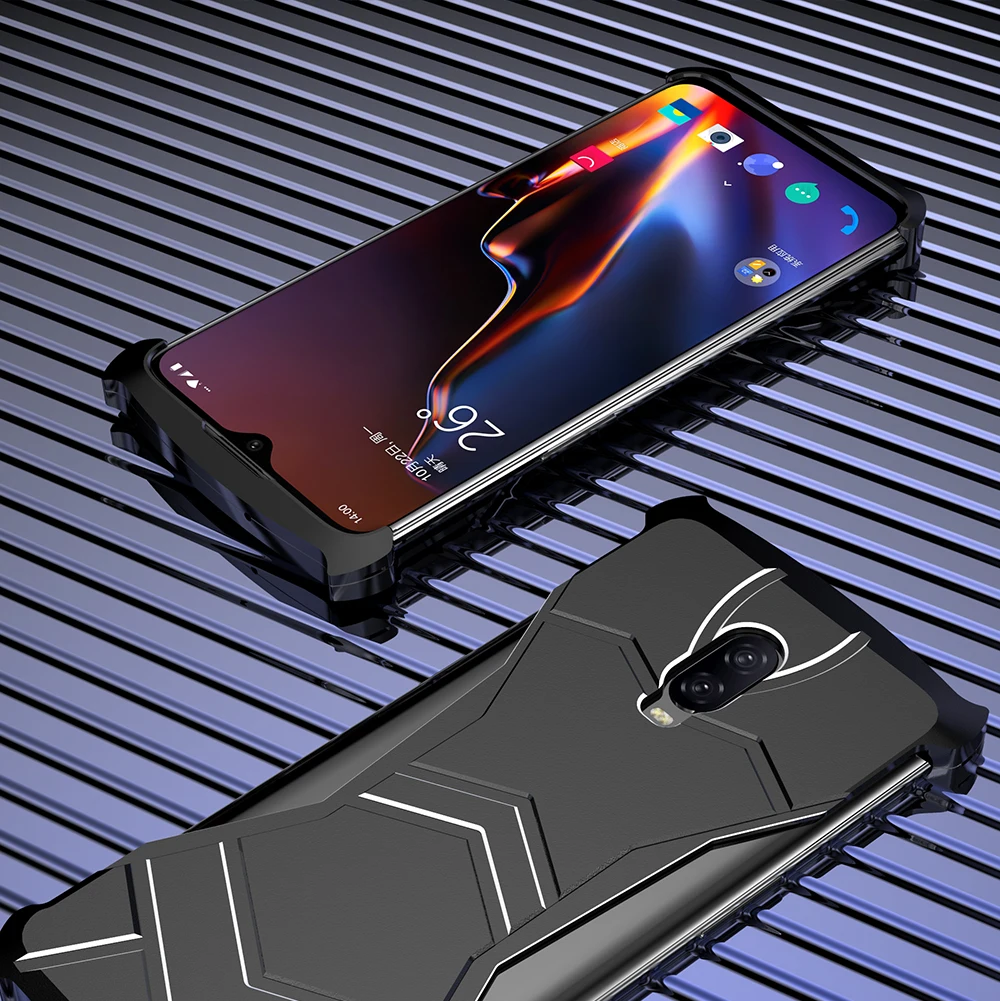 

R-just металлический чехол для телефона OnePlus 6T алюминиевая Магнитная Адсорбция Черная пантера задняя крышка для One Plus 6t 1 + 6t 6,4 дюйма Fundas