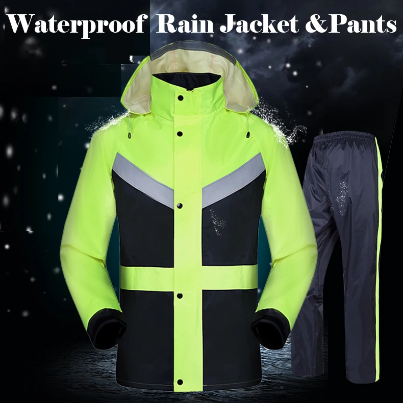 Мужская водонепроницаемая куртка hi vis светоотражающий костюм для | Отзывы и видеообзор