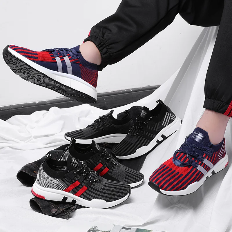 Новинка 2018 года Мужская обувь модная сетчатая повседневная со шнуровкой сезон