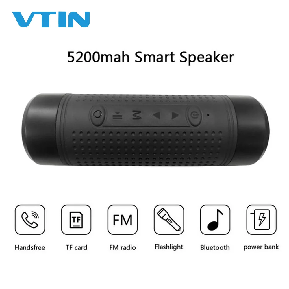 VTIN Портативный беспроводной Bluetooth динамик наружный водонепроницаемый с