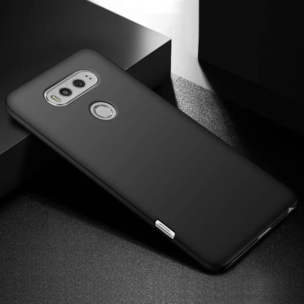 Black Для LG K40 V50 G8 V30 V20 V10 тонкий цветной резиновый матовый пластиковый жесткий чехол для LG G6 G7 Q6 Q8 STYLUS 3 - Цвет: Black