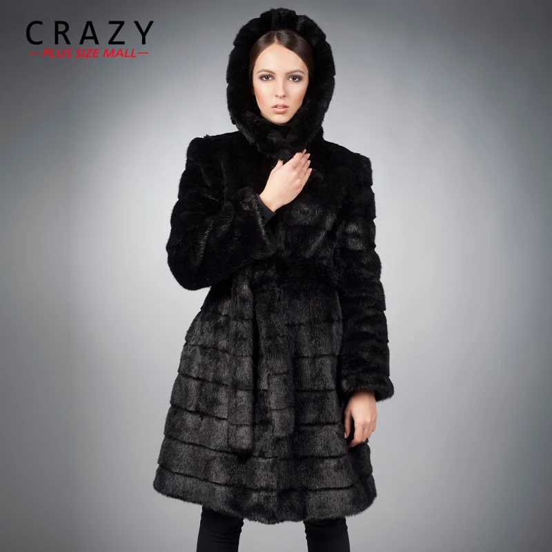 Новое длинное пальто 90 см размера плюс женская одежда 4XL 5XL зимний искусственный