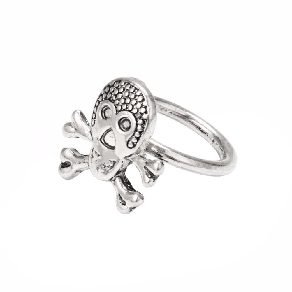 PIXNOR пиратский череп торцевое кольцо индивидуальность Винтаж Панк Стиль Модное