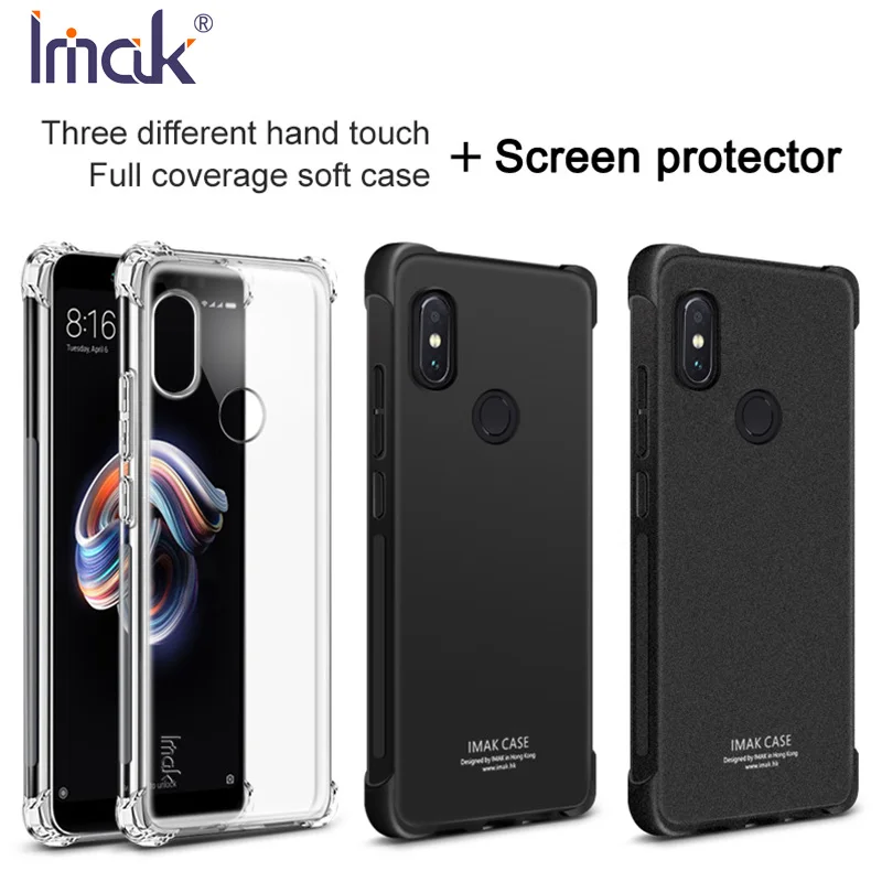 Чехол для Xiaomi Redmi Note 5 Pro оригинальный силиконовый чехол Imak из ТПУ задняя крышка +