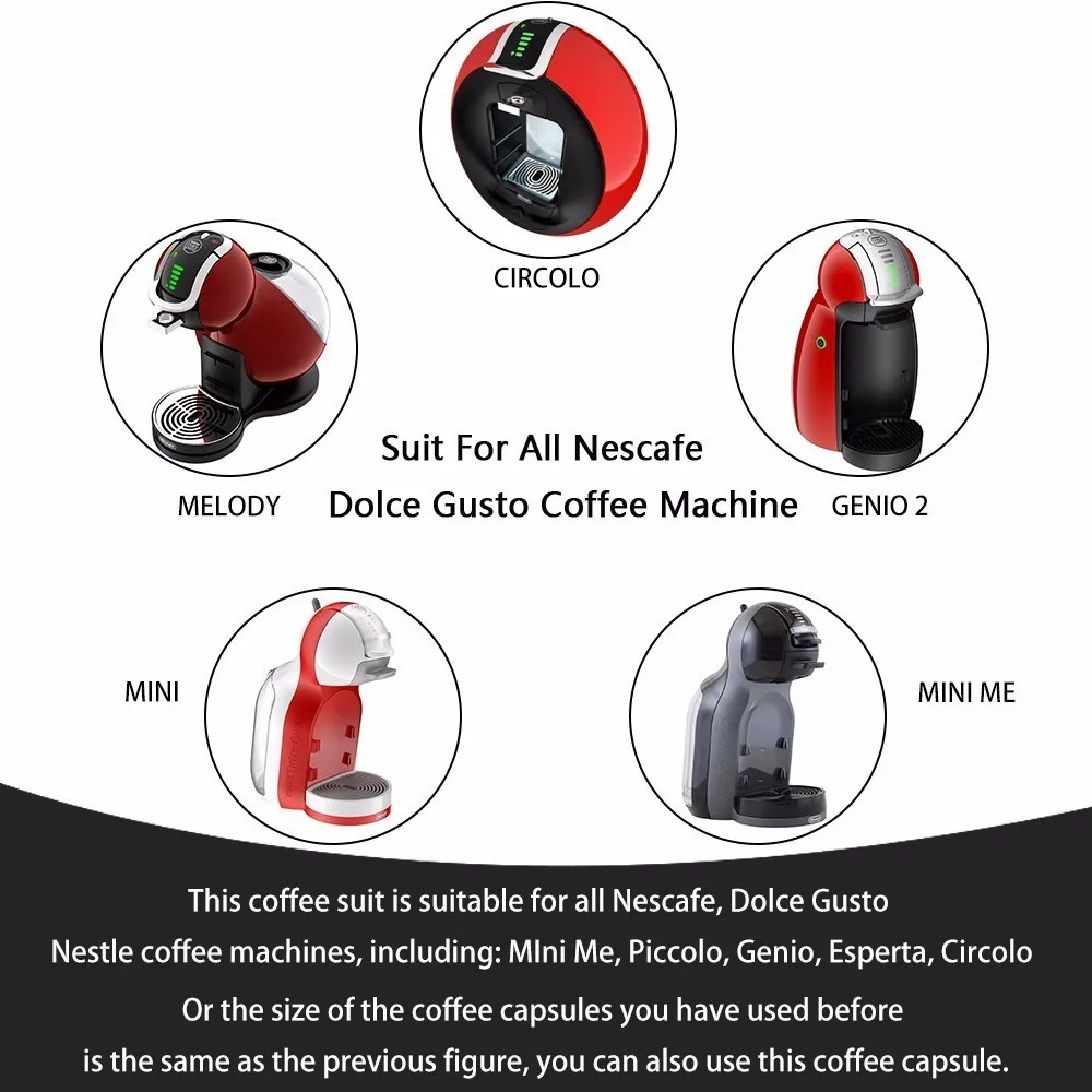 5 шт. многоразового Dolce Gusto Кофе Capsule нержавеющая сталь вскрытия комплект Nescafe Дольче Gusto многоразового пользования Capsula Дольче Густо шапки фильтр