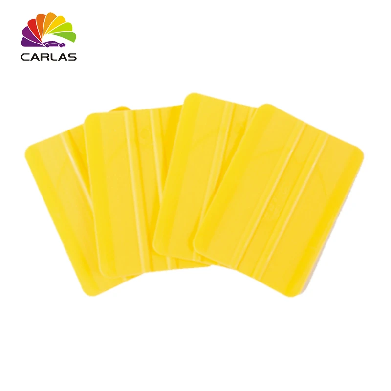 Виниловая плёнка для автомобиля желтый скребок чистки