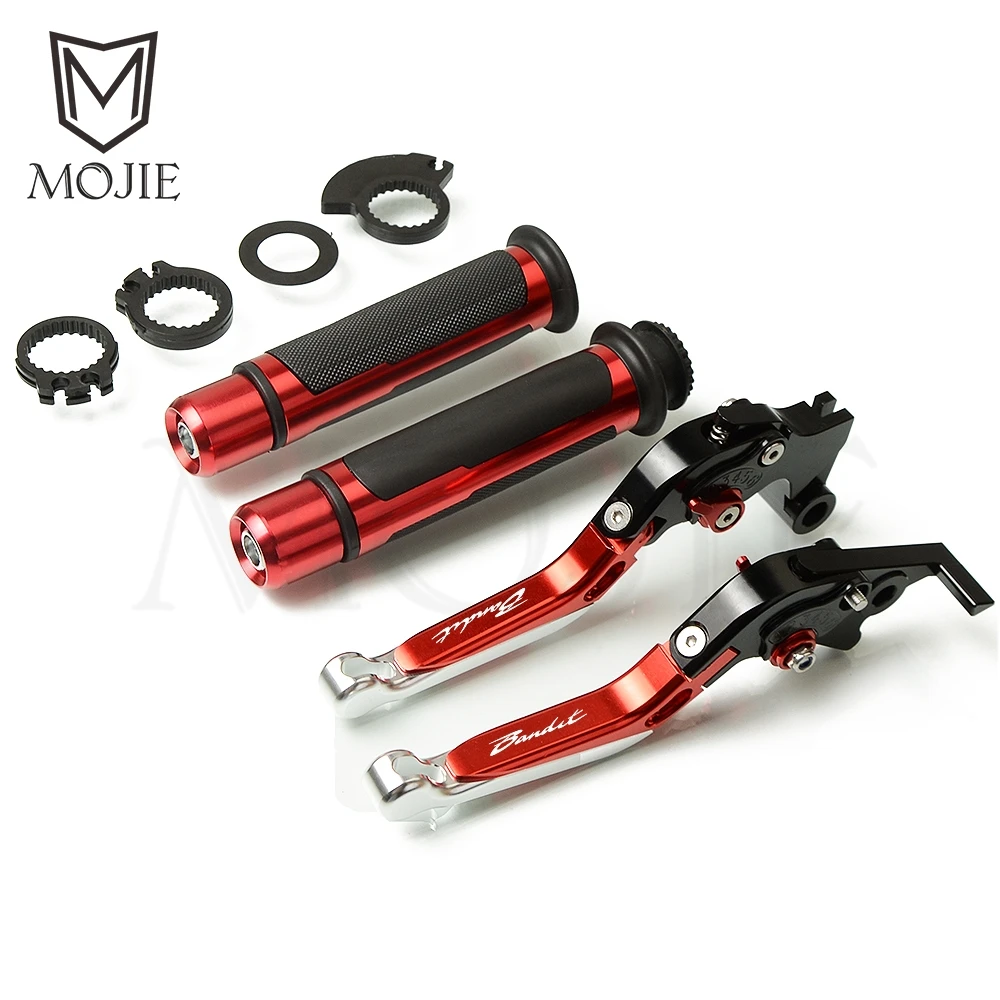 Black Red Silver Мотоцикл с ЧПУ регулируемые складные рычаги тормоза сцепления руль ручки для Suzuki GSF600S GSF 600 S GS 600 S BANDIT 1996-2003 - Цвет: Black Red Silver