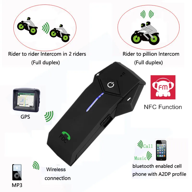 Гарнитура для мотоциклетного/лыжного шлема водонепроницаемая полностью