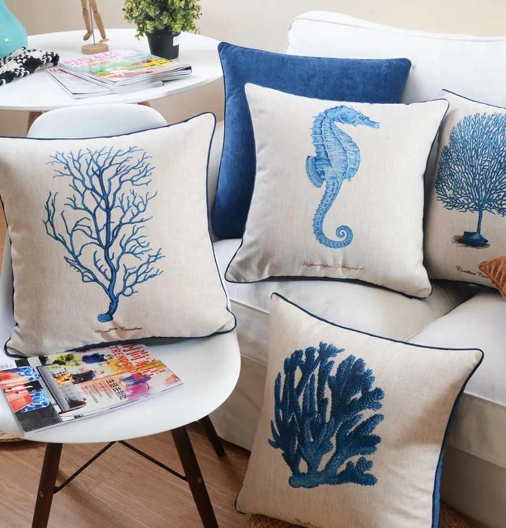 Бесплатная доставка! Средиземноморская квадратная диванная подушка/almofadas Чехол