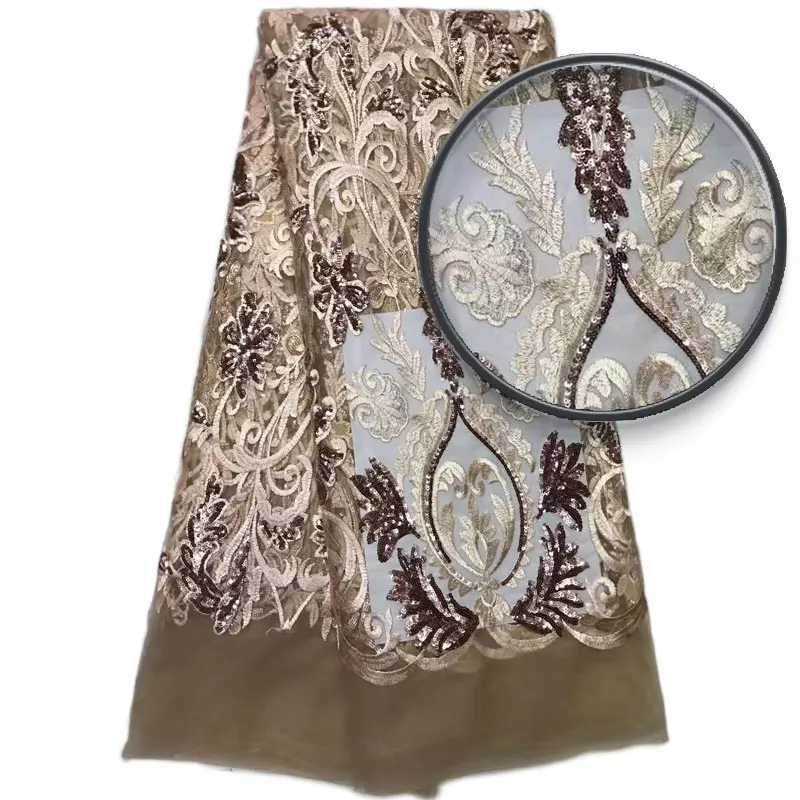 2017 Высокое качество Африканский Кружево Ткань золото французский чистая Вышивка