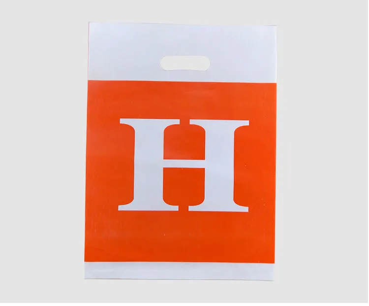 

500pcs/lot custom Design Plastic Gift Bag Clothes Jewelry Packaging Bag Big Plastic Shopping Bags With Handle