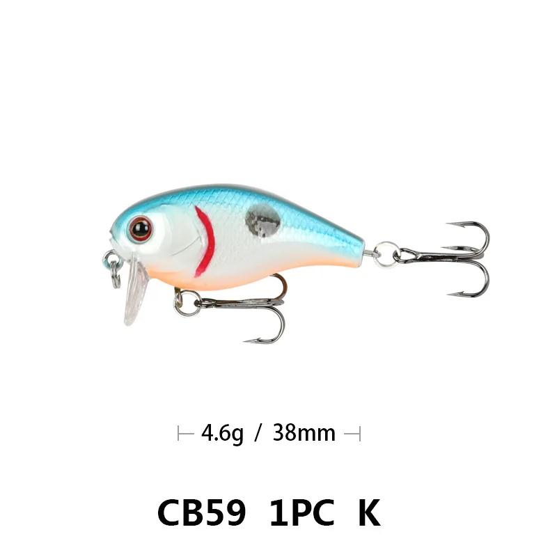 K Topwater Гольян рыболовные приманки 4,6 г 3,8 см кренкбейт мини приманки для форели маленький Whopper искусственная жесткая приманка для ловли карпа - Цвет: K