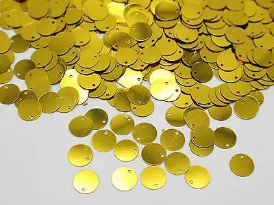 

2000 золотые плоские круглые пайетки россыпью с отверстием сверху 10 мм для шитья свадьбы