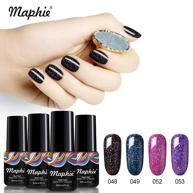 10 Maphie 4 шт./лот набор гель-лаков для ногтей DIY Дизайн ногтей розовый цвет УФ-гель для ногтей наборы Полупостоянный светодиодный Гель-лак для ногтей эмаль 6 мл - Цвет: 10