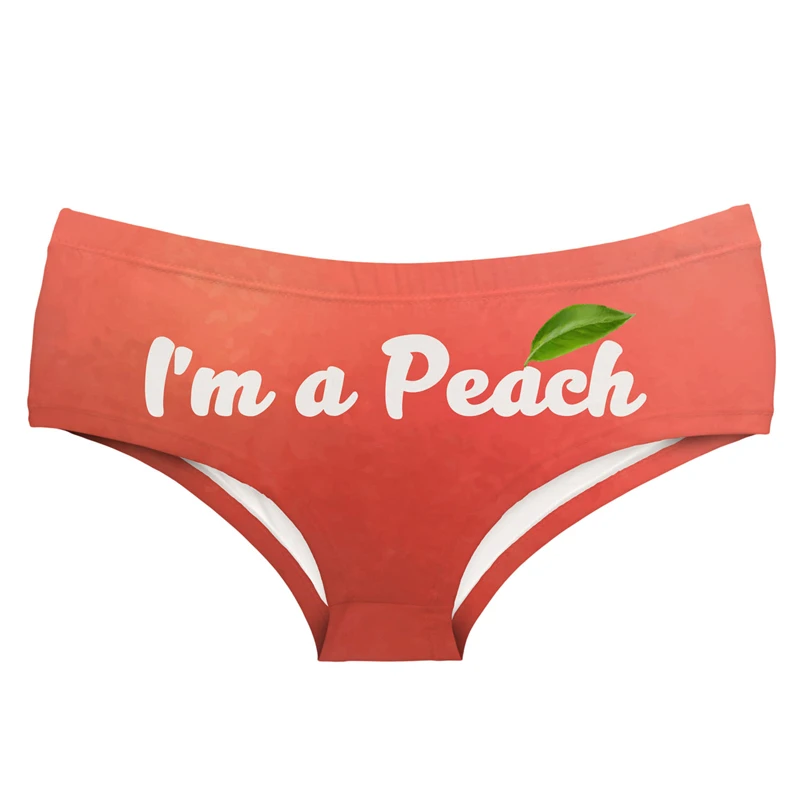 46263 I'm A Peach горячее искушение женское нижнее белье сексуальные трусы с принтом нижнее белье для женщин милые трусики для леди - Цвет: 46263