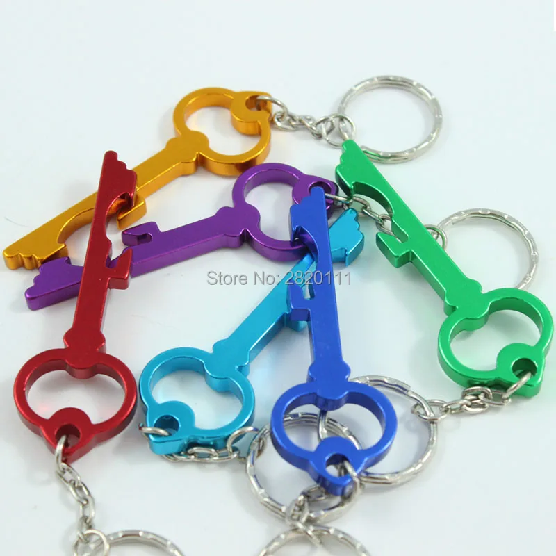 Wholesale-12Pcs открывалка для бутылок брелок из алюминиевого сплава пива рекламный