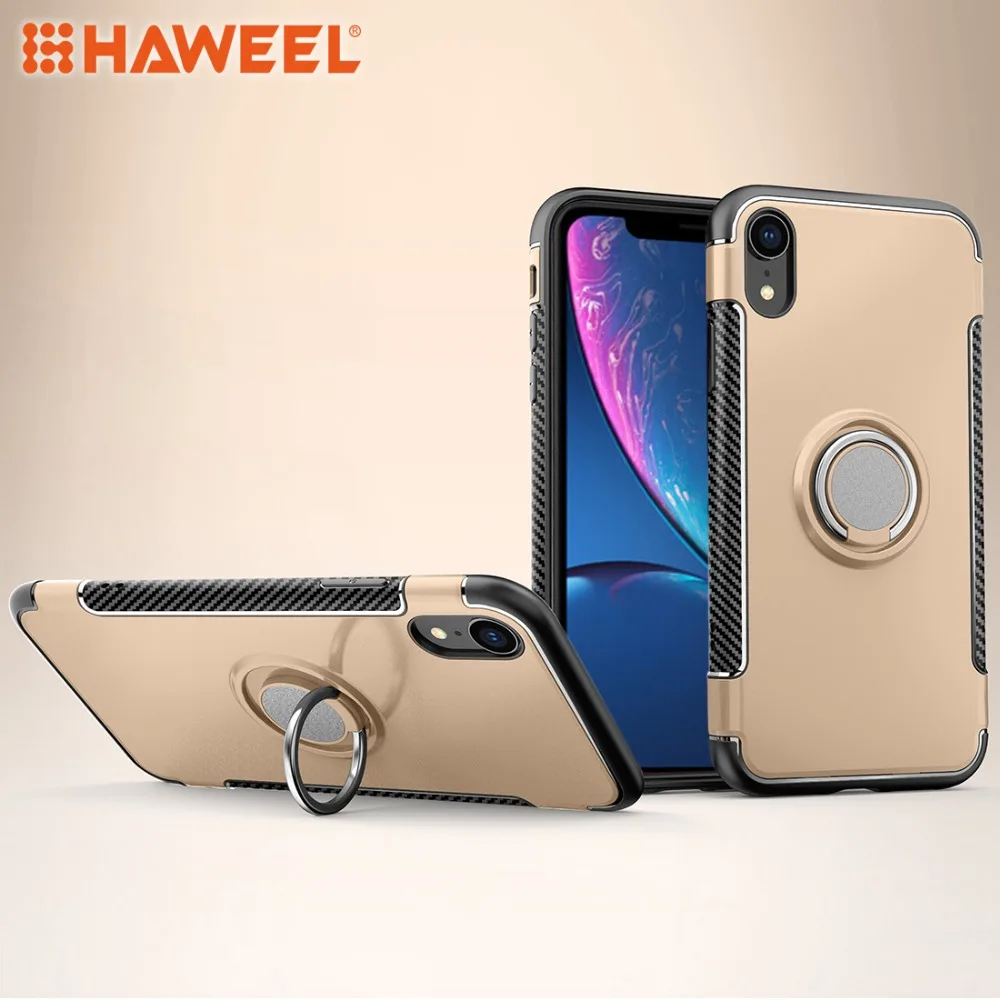 

HAWEEL Magnetic 360 Degrees Rotation Ring Armor Protective Case for X / XR / 7P / 8P / 7 / 8 / 6/ 6sP / 6 / 6S