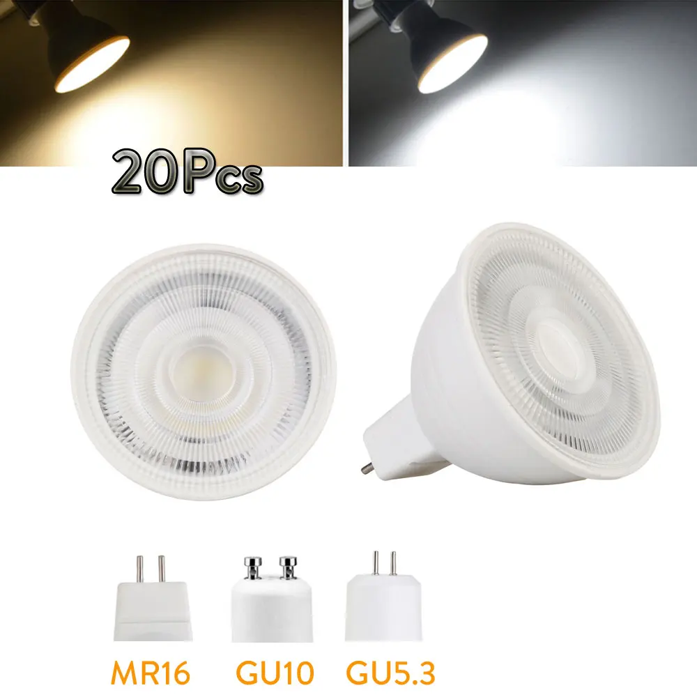 

20Pcs/Lot Dimmable MR16 GU5.3 GU10 Lampada LED Bulb 7W 110V 220V Bombillas LED Lamp Spotlight Lampara Spot Light Replace Halogen