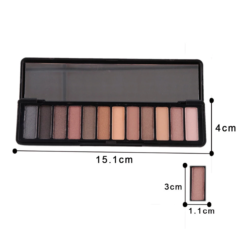 POPFEEL матовые тени для век Палитра телесный 12 цветов maquillage paleta de sombra Новое поступление Красота Женщины подарок дымчатый/теплый цвет