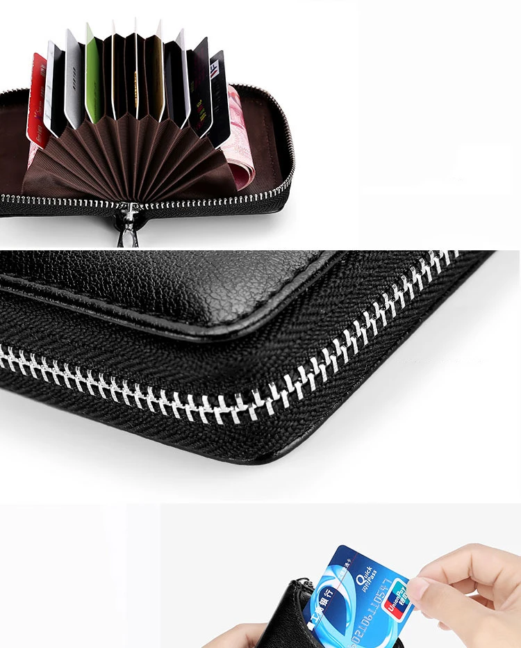 HMILY/женский кошелек из натуральной кожи с кредитными картами, RFID, мужской футляр для удостоверения личности, бумажник кошелек сумка для женщин и мужчин, дизайнерская визитница из коровьей кожи