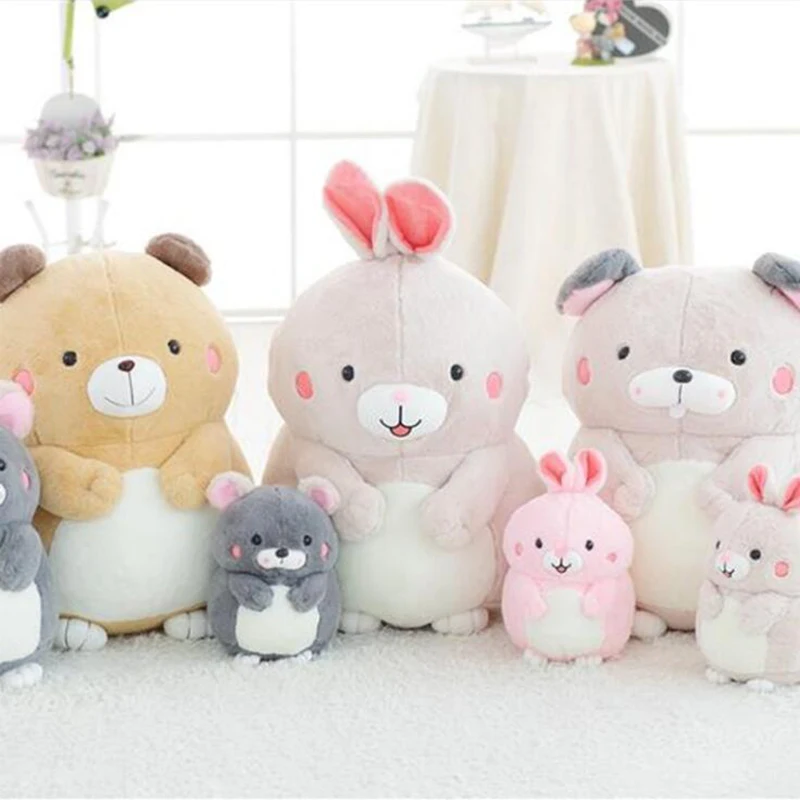 

Cute Plush Hamster Toys Cute Stuffed SimulationToys Pink Gery Groundhog Children's Gift Kids Doll Girls Gift peluche