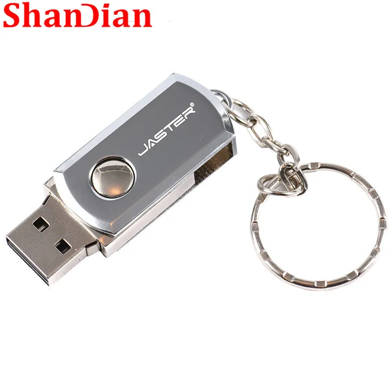 SHANDIAN USB 2 0 металлический брелок для ключей флэш накопитель 16 ГБ 32 64 128 флеш 4 Гб
