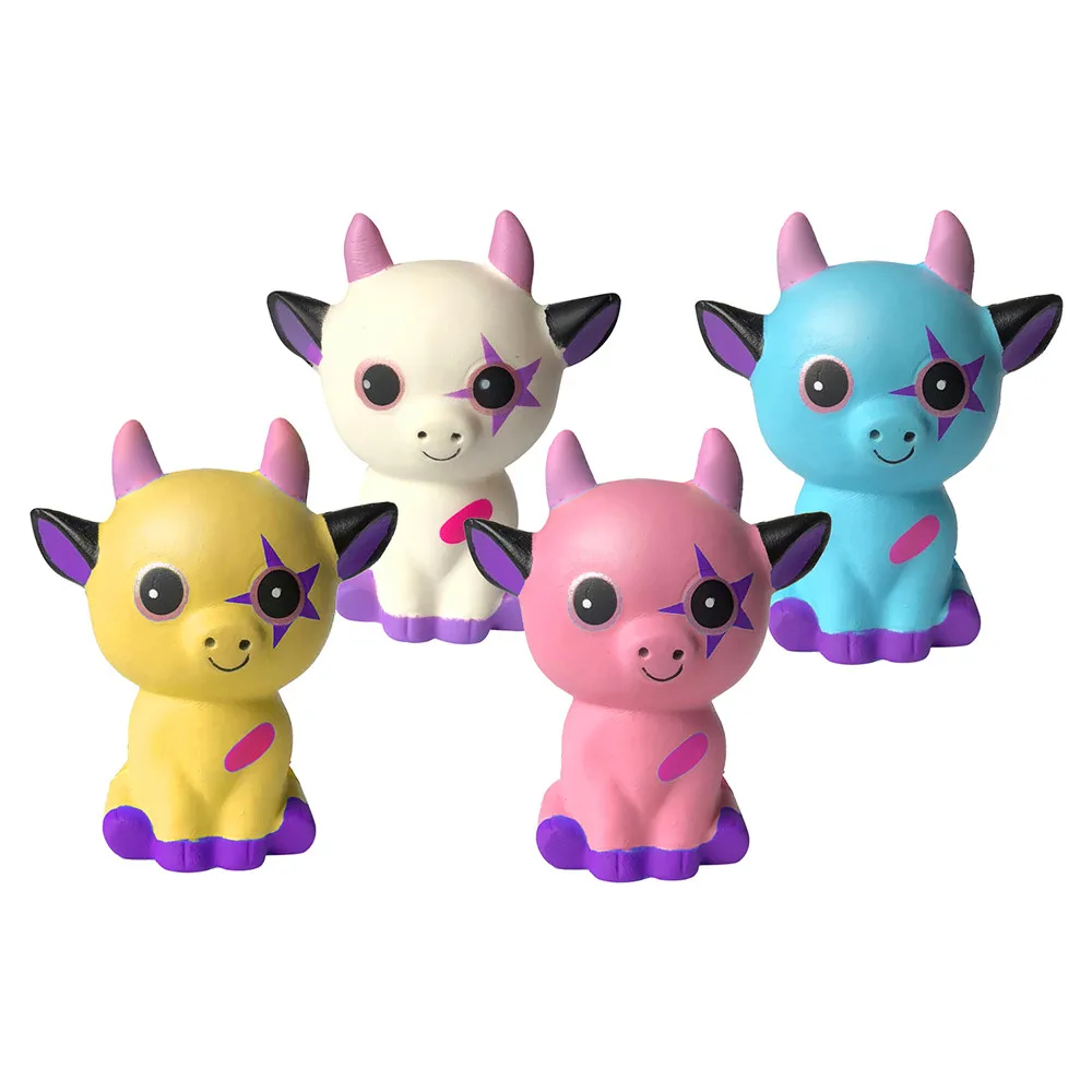 Squishies милый бычий Рог медленно поднимающийся крем Ароматические игрушки для снятия стресса очаровательные подарки медленно поднимающиеся игрушки коллекция Z04