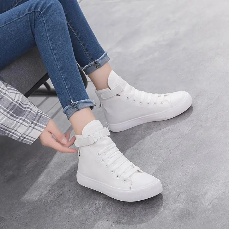 Sneakers women 2021 new fashion canvas sneakers solid color breathable shoes outdoor running female | Спорт и развлечения