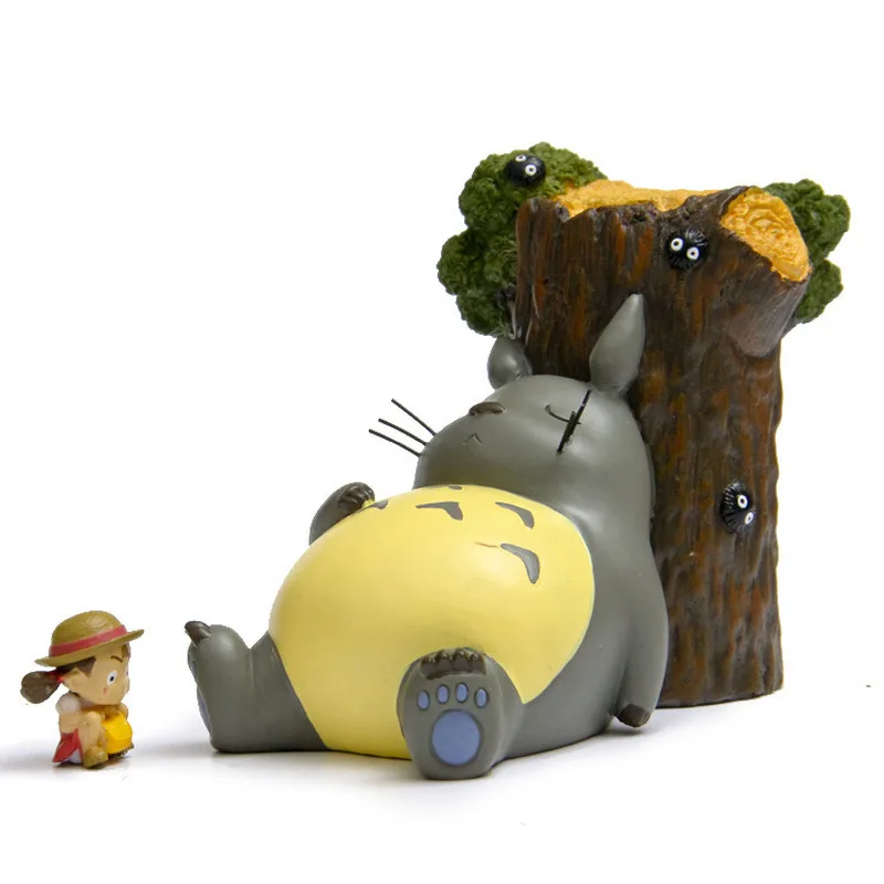 Хаяо Миядзаки Кели кошка спальный Тоторо DIY Статуэтка для ландшафтного дизайна
