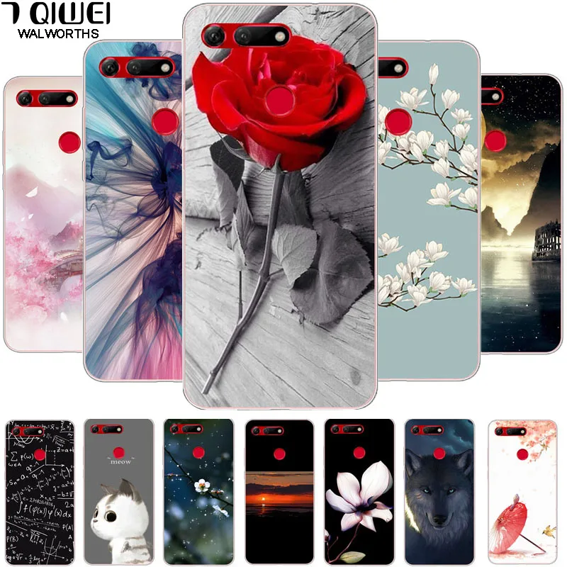 6,4 ''для huawei Honor вид 20 силиконовый чехол из мягкого термополиуретана с картинкой TPU чехол Coque для huawei Honor V20 чехол V 20 модные