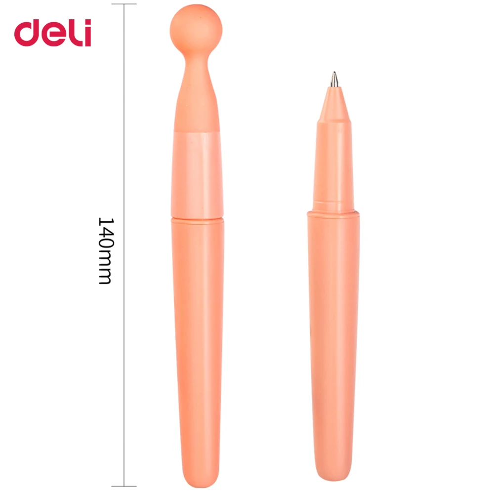 Deli cute 3 шт. 0,5 мм черные чернила гелевая ручка для творчества простая декомпрессионная ручка пули Перо fun Канцелярия: ручка с подписью