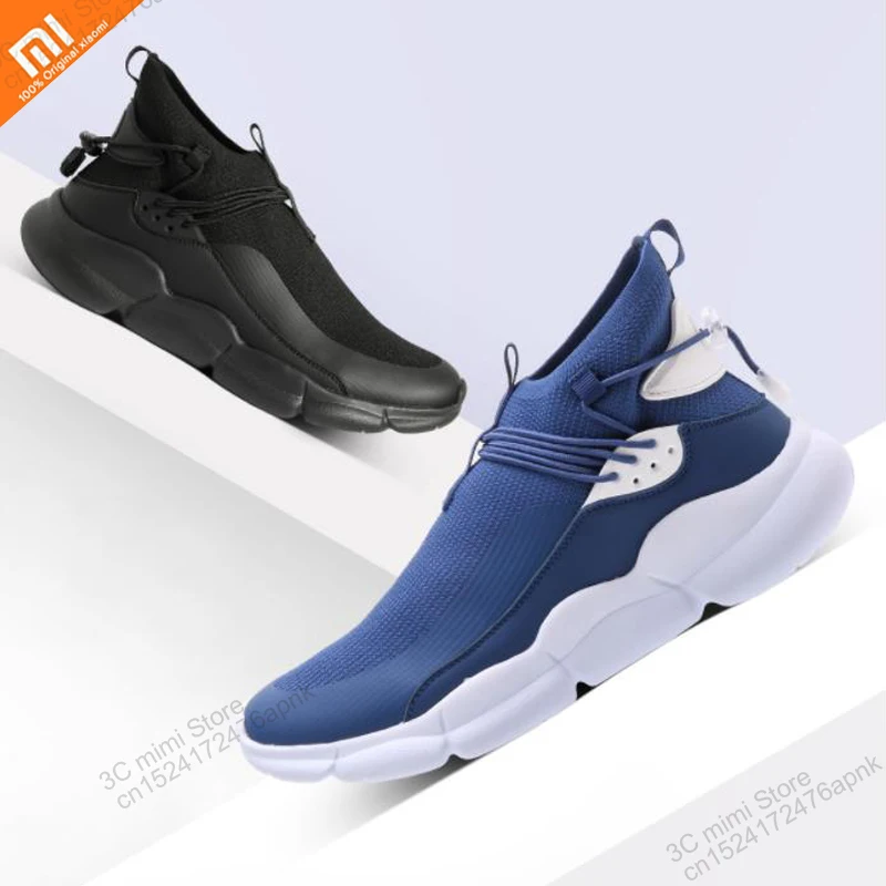 Xiaomi mijia Uleemark Мужская Легкая тканая повседневная обувь с высоким берцем замком